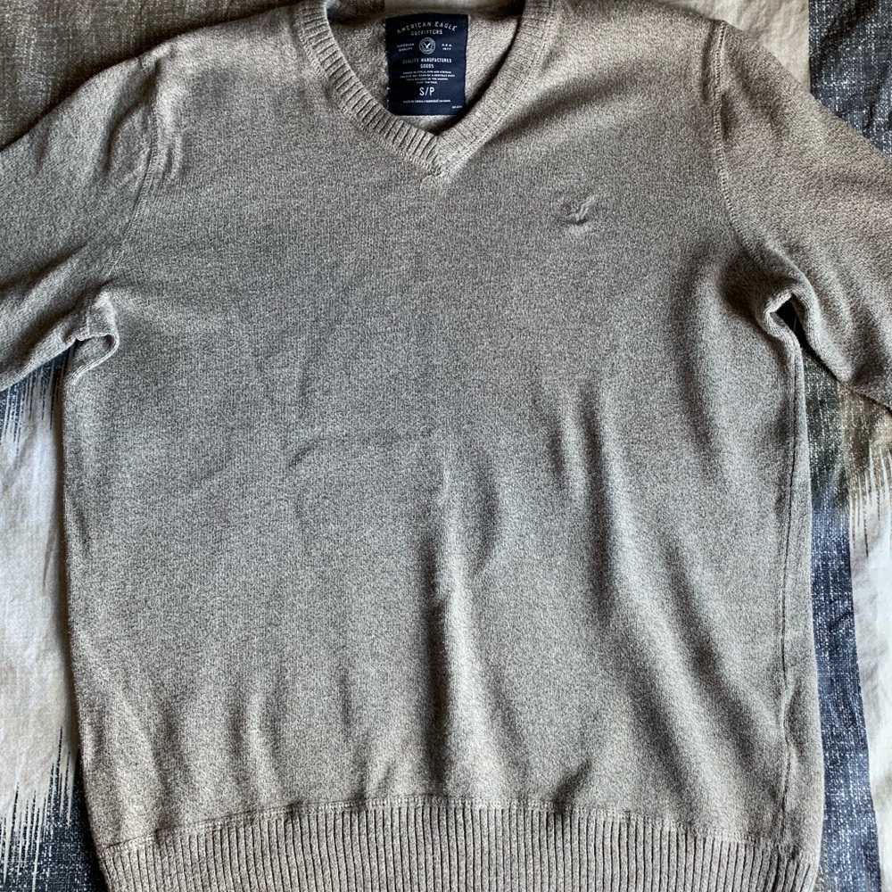 V-Neck Sweater (Oatmeal/Cream)